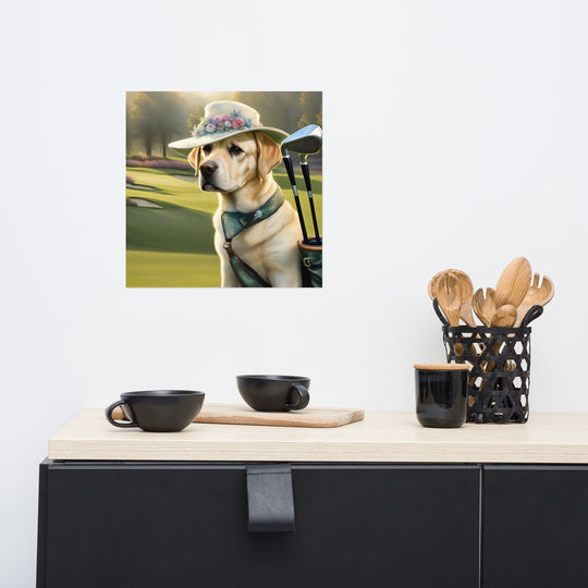 Poster-Labrador Retriever Golfer V5