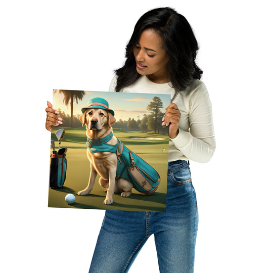 Poster-Labrador Retriever Golfer V12