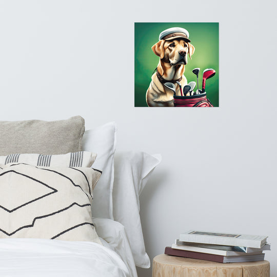 Poster-Labrador Retriever Golfer V3