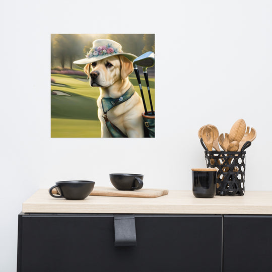 Poster-Labrador Retriever Golfer V5