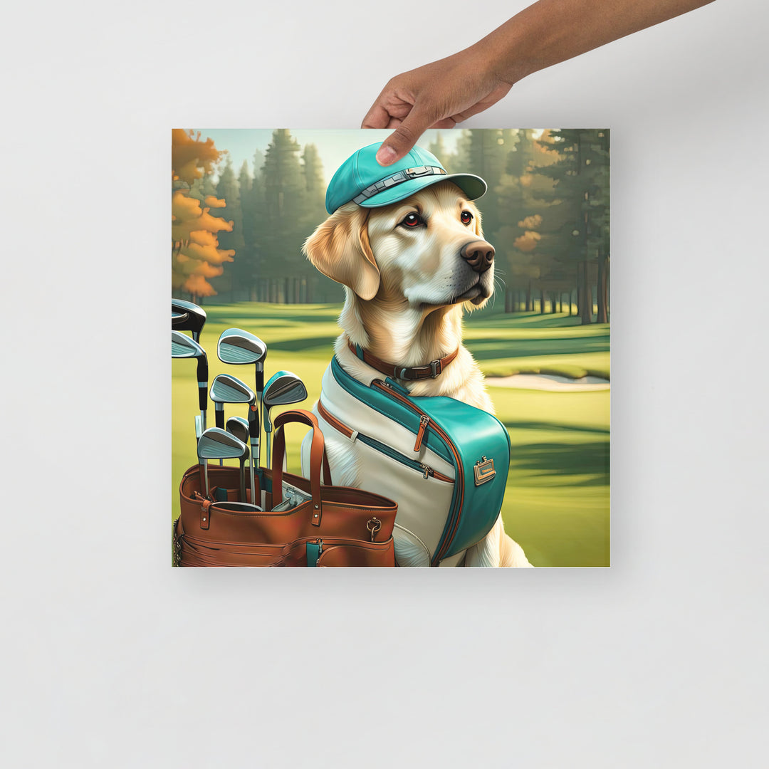 Poster-Labrador Retriever Golfer V10