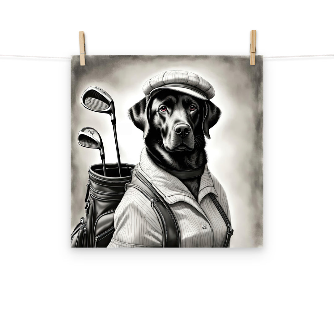 Poster-Labrador Retriever Golfer V11