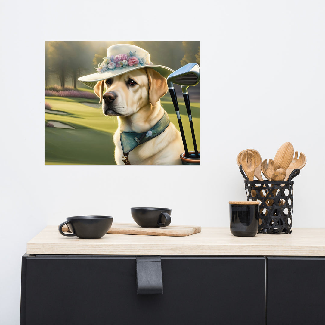 Poster-Labrador Retriever Golfer V5