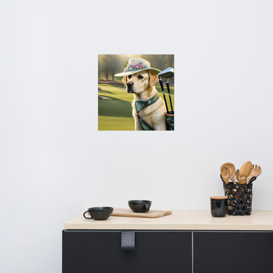 Poster-Labrador Retriever Golfer V5