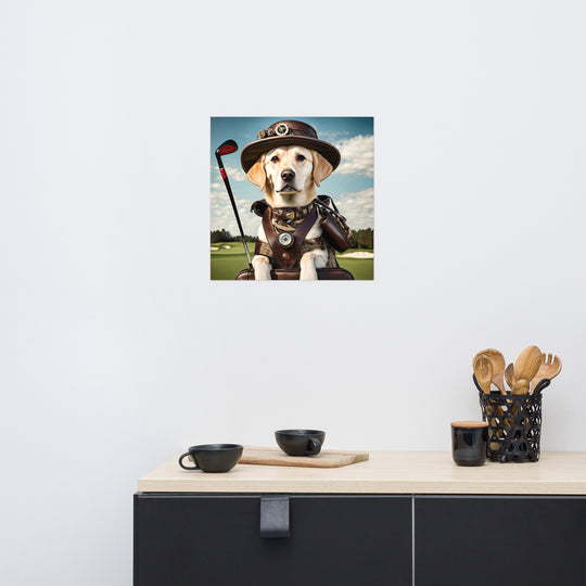 Poster-Labrador Retriever Golfer V20