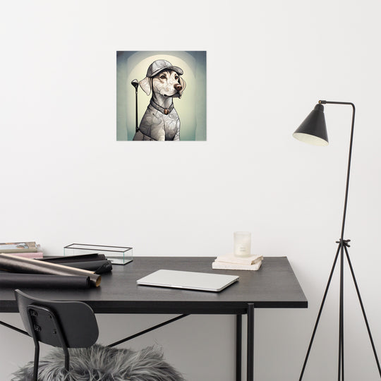 Poster-Labrador Retriever Golfer V22