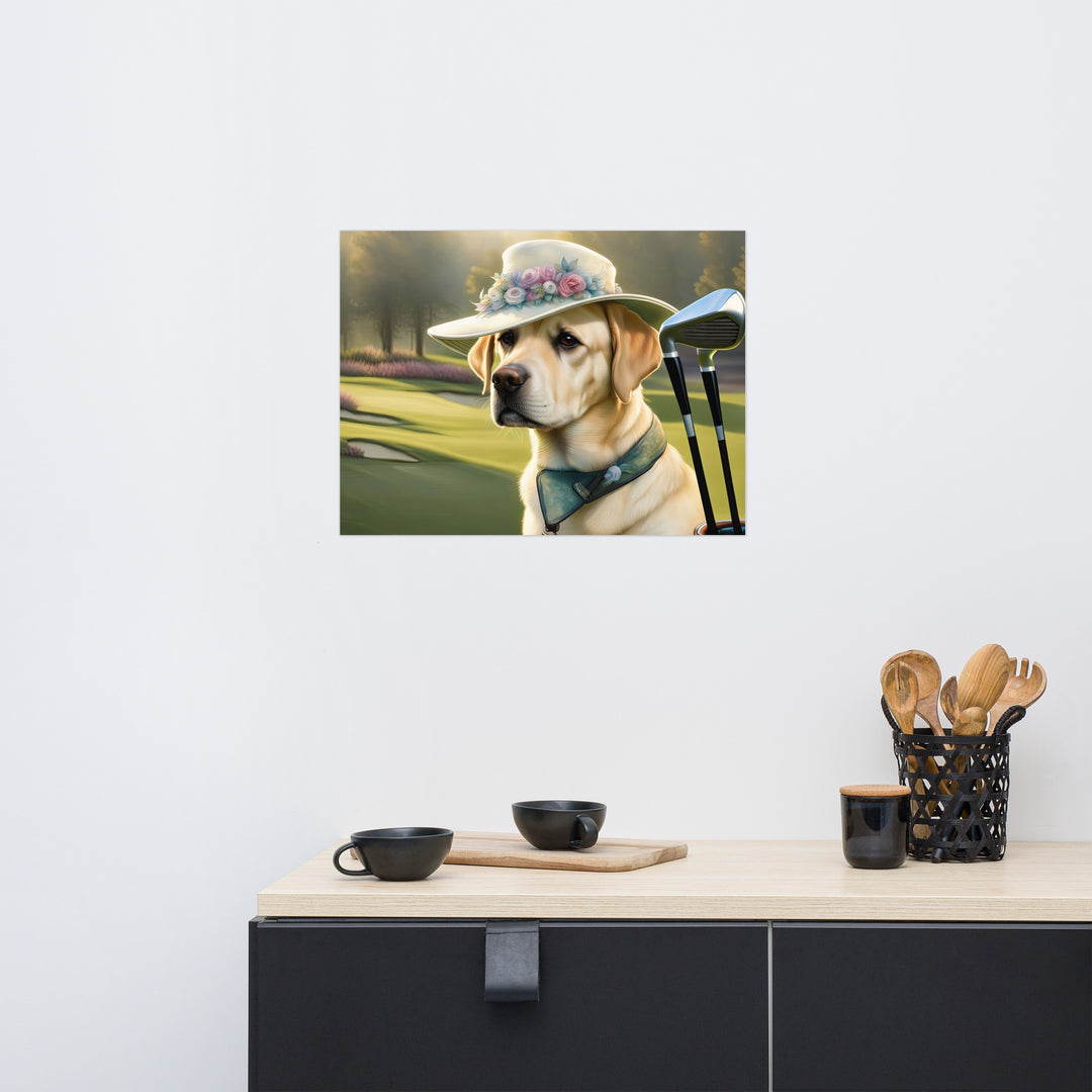 Poster-Labrador Retriever Golfer V5