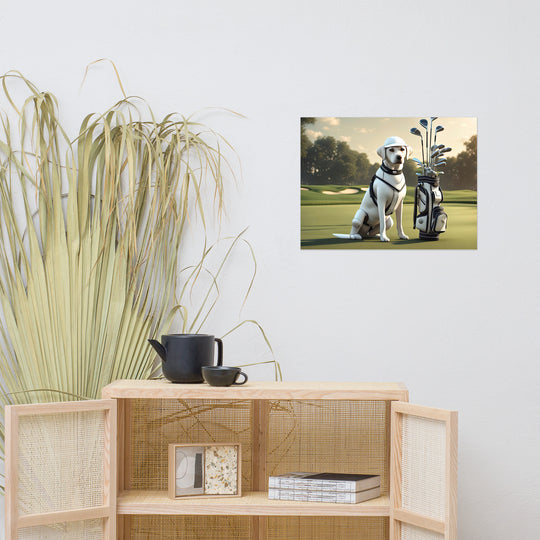 Poster-Labrador Retriever Golfer V6