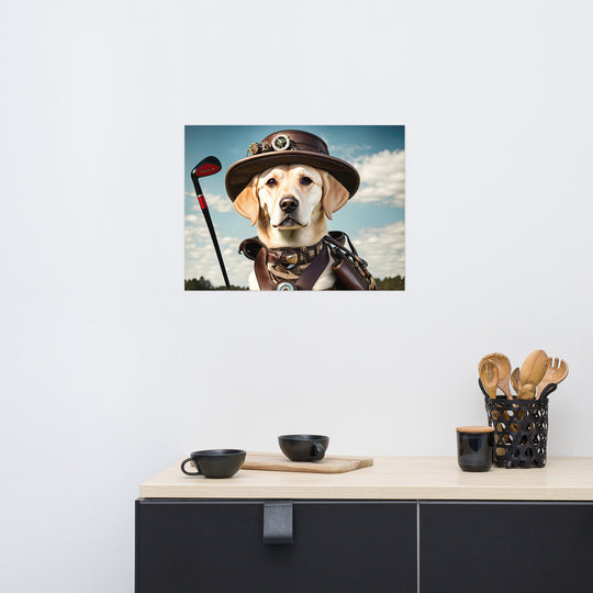 Poster-Labrador Retriever Golfer V20