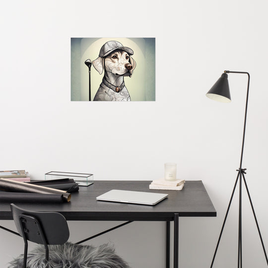 Poster-Labrador Retriever Golfer V22