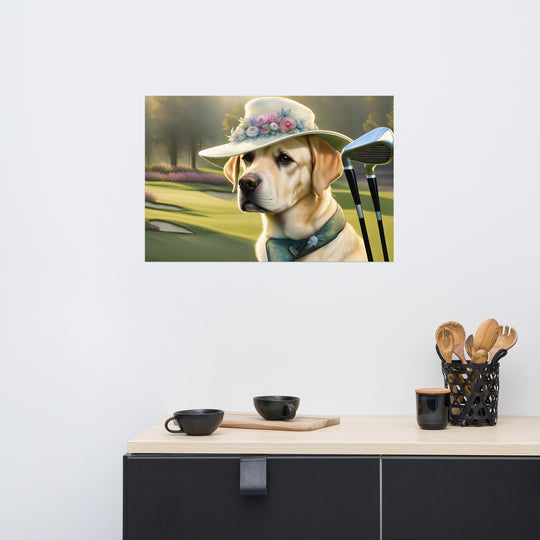 Poster-Labrador Retriever Golfer V5