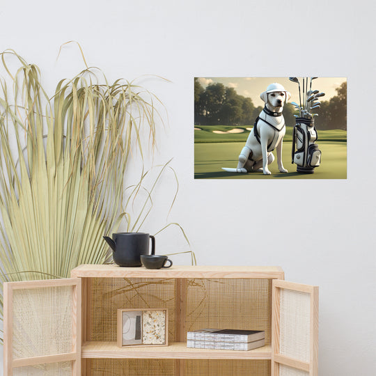 Poster-Labrador Retriever Golfer V6