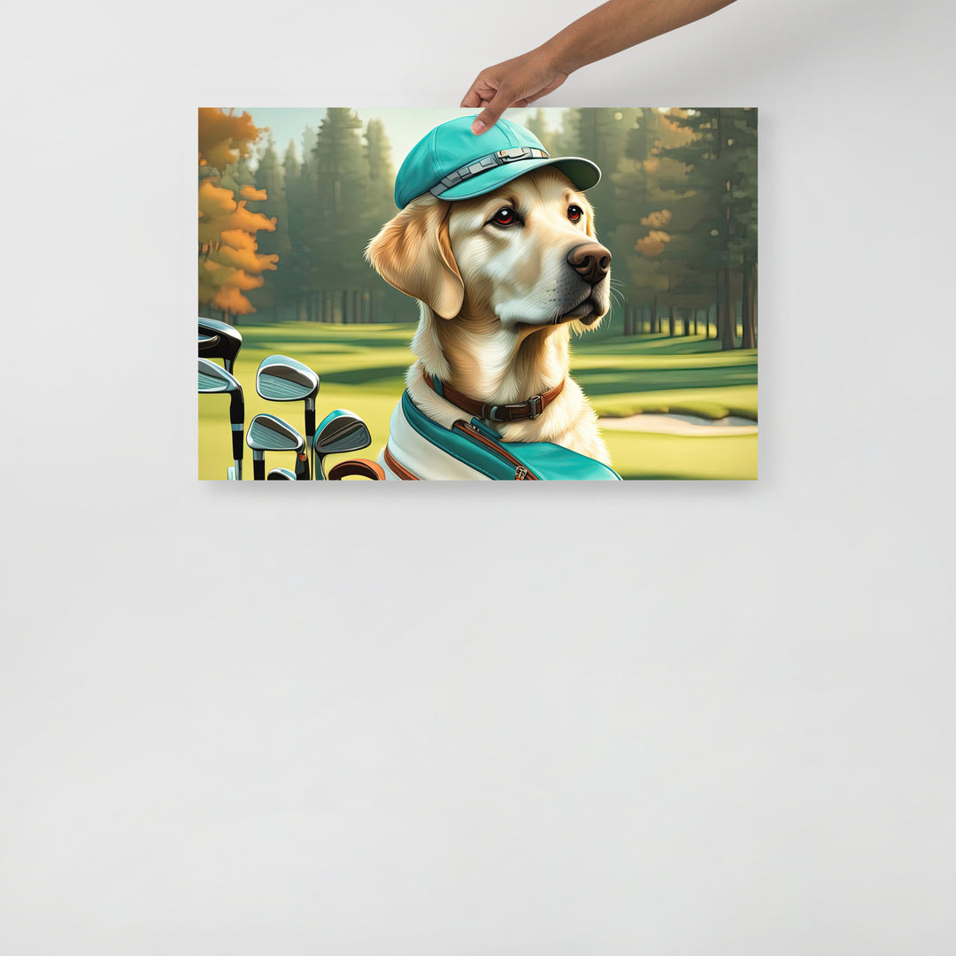 Poster-Labrador Retriever Golfer V10