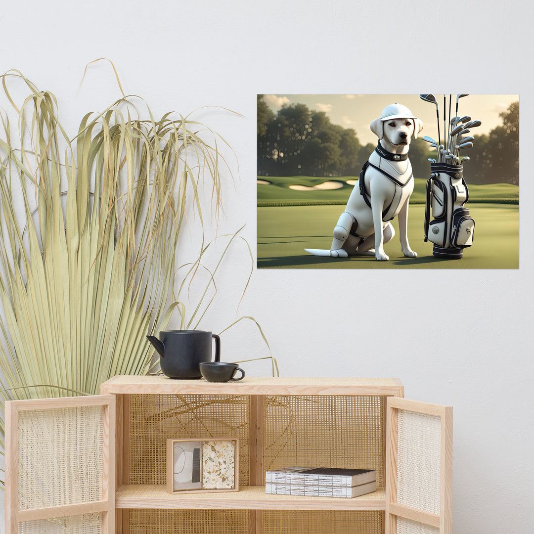 Poster-Labrador Retriever Golfer V6