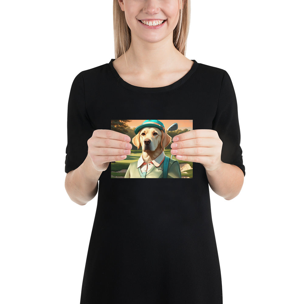 Poster-Labrador Retriever Golfer V14