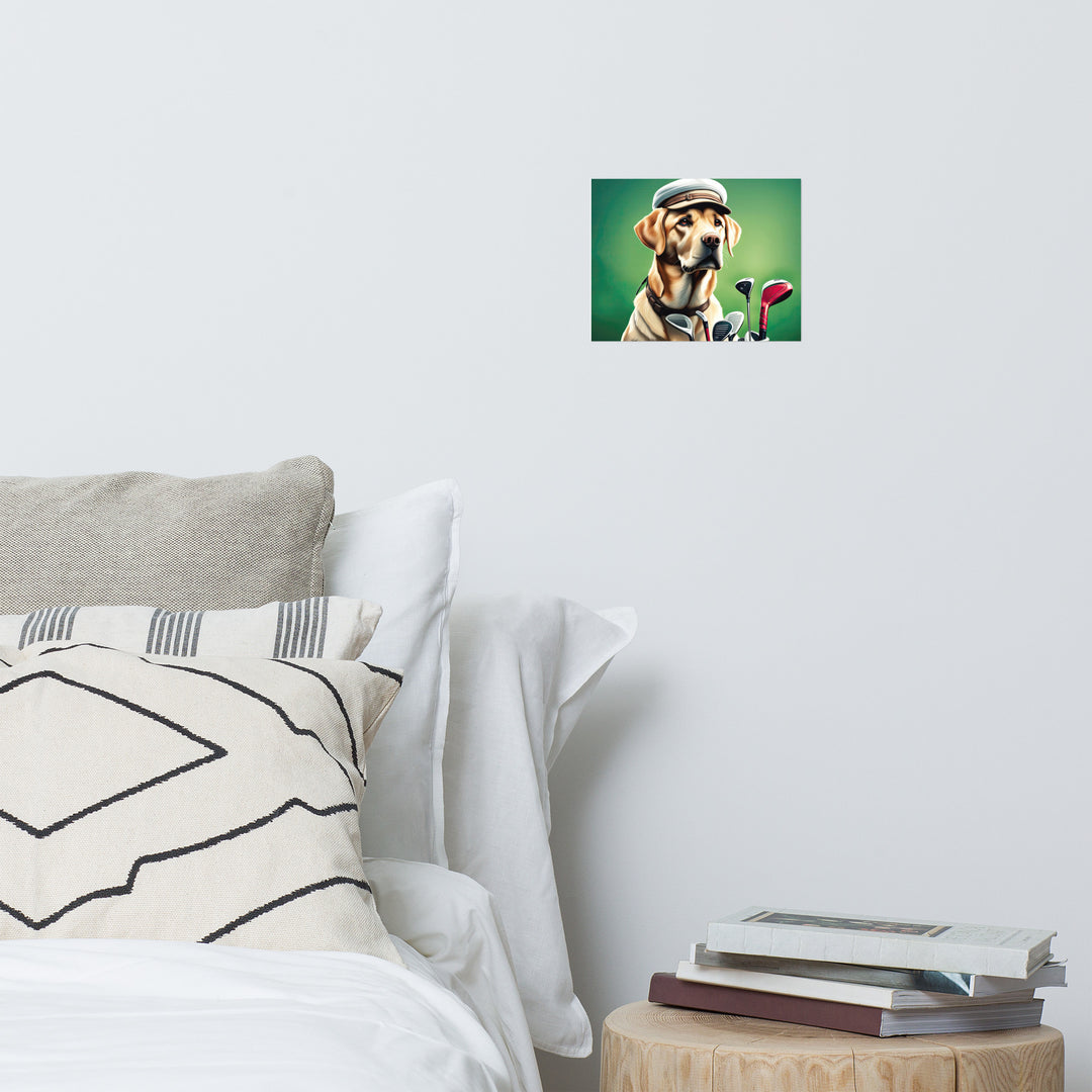 Poster-Labrador Retriever Golfer V3