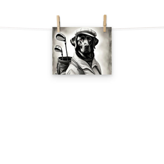 Poster-Labrador Retriever Golfer V11