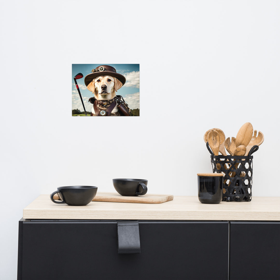 Poster-Labrador Retriever Golfer V20