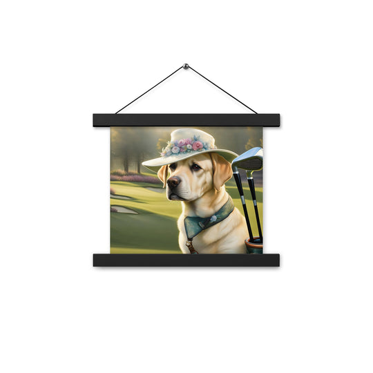 Poster with hangers-Labrador Retriever Golfer V5