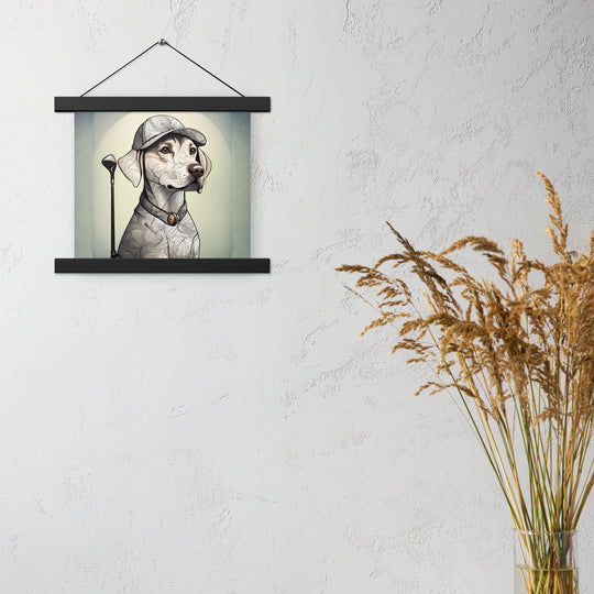 Poster with hangers-Labrador Retriever Golfer V22