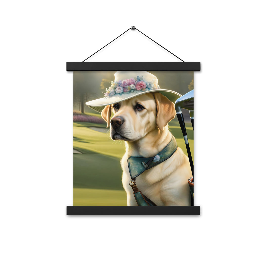 Poster with hangers-Labrador Retriever Golfer V5