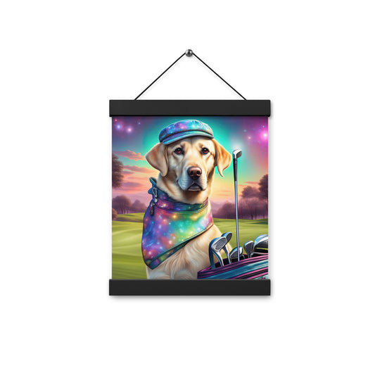 Poster with hangers-Labrador Retriever Golfer V21