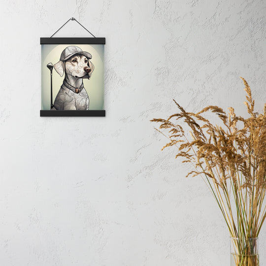 Poster with hangers-Labrador Retriever Golfer V22