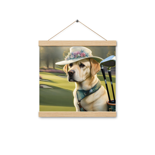 Poster with hangers-Labrador Retriever Golfer V5