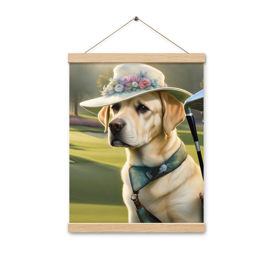 Poster with hangers-Labrador Retriever Golfer V5