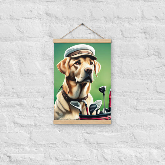 Poster with hangers-Labrador Retriever Golfer V3