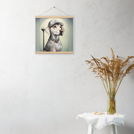 Poster with hangers-Labrador Retriever Golfer V22