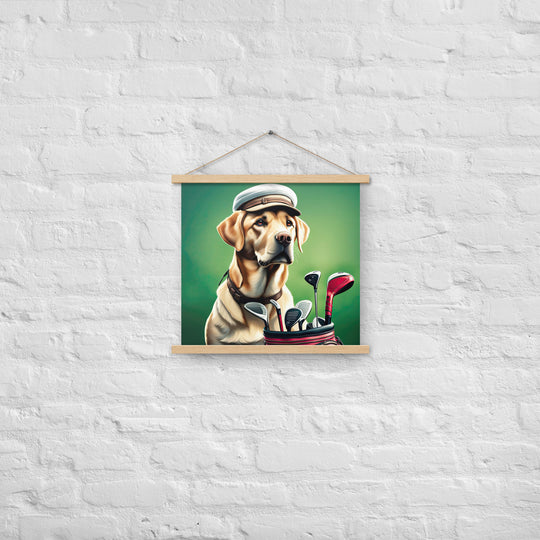 Poster with hangers-Labrador Retriever Golfer V3