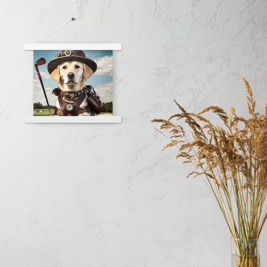 Poster with hangers-Labrador Retriever Golfer V20