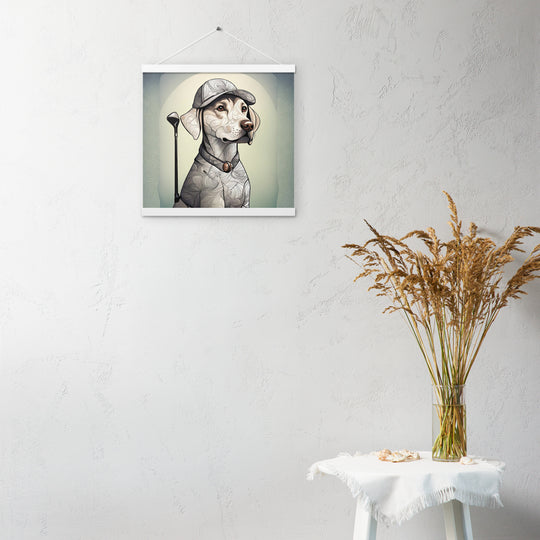 Poster with hangers-Labrador Retriever Golfer V22