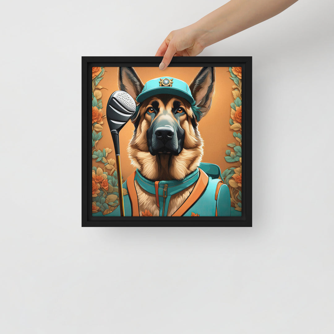 German Shepherd- Framed canvas