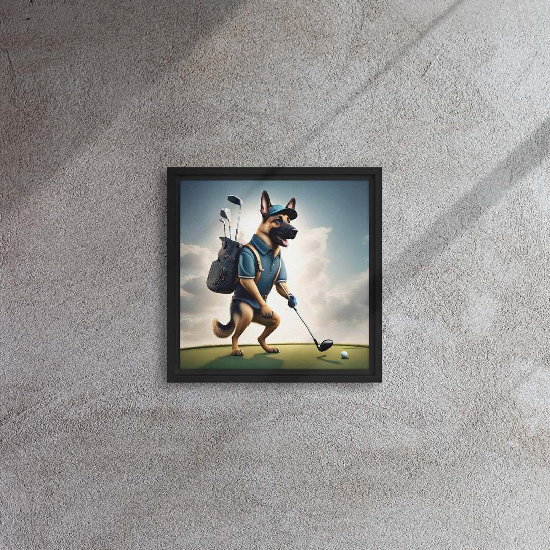 German Shepherd- Framed canvas v5