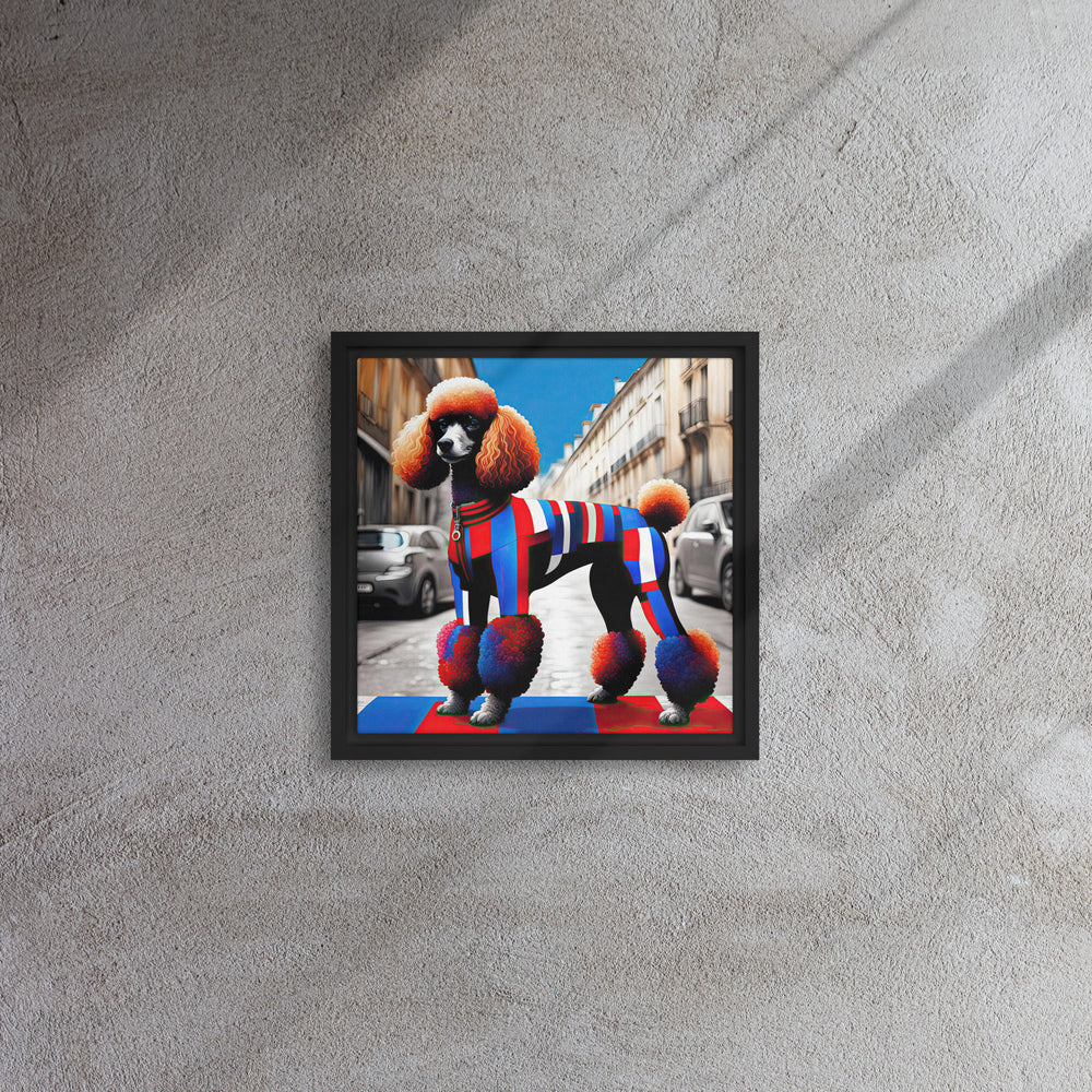Poodle- Framed canvas v2