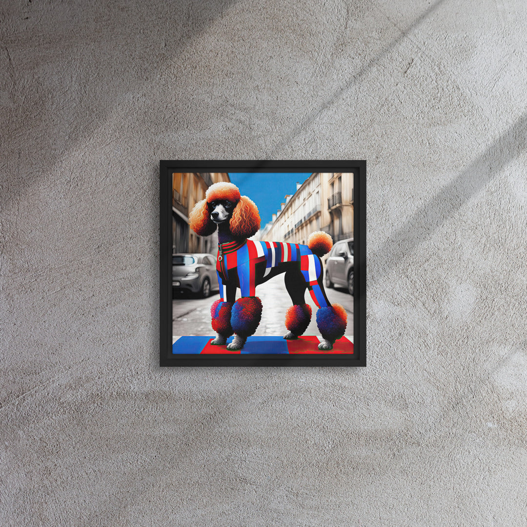 Poodle- Framed canvas v2