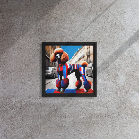 Poodle- Framed canvas v2