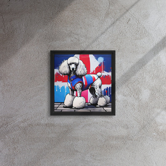 Poodle- Framed canvas v3