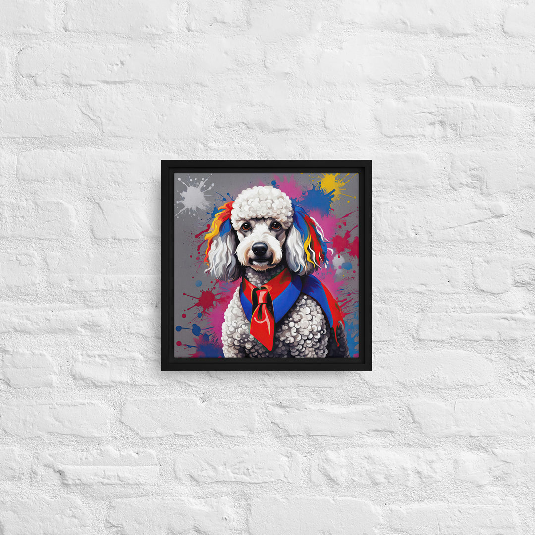 Poodle- Framed canvas v5