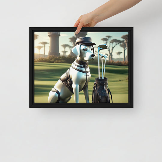 Framed canvas-Labrador Retriever Golfer V18