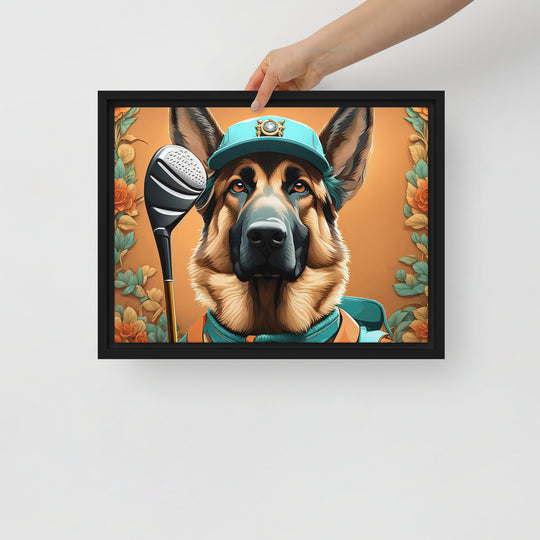 German Shepherd- Framed canvas