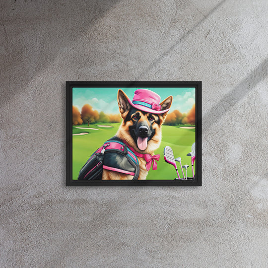 German Shepherd- Framed canvas v2