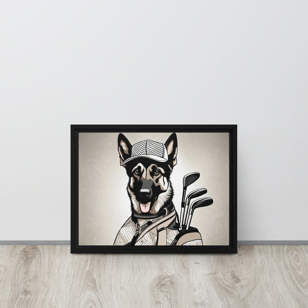 German Shepherd- Framed canvas v4