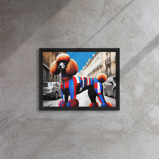 Poodle- Framed canvas v2