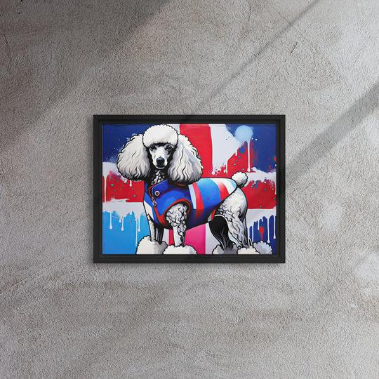 Poodle- Framed canvas v3