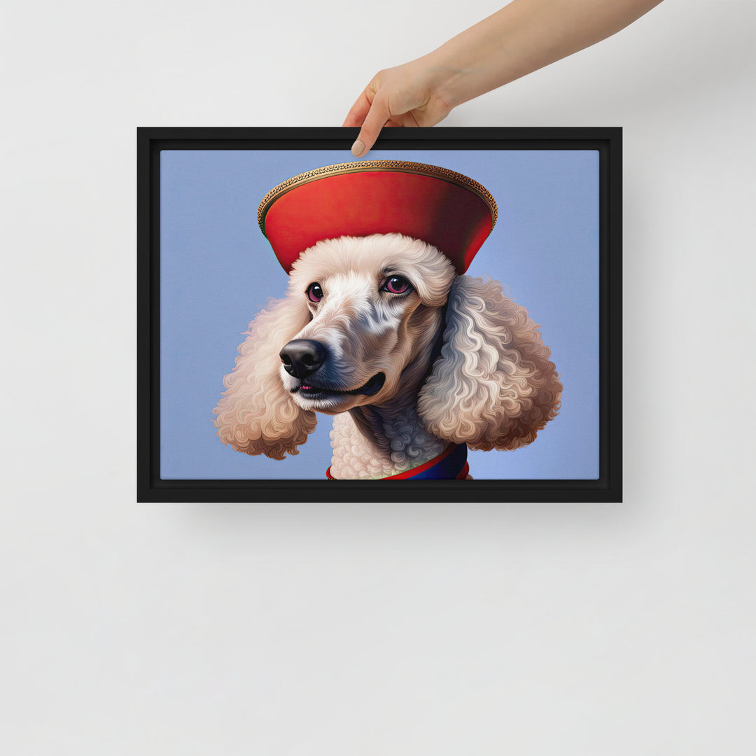Poodle- Framed canvas v4