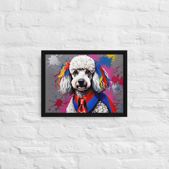 Poodle- Framed canvas v5