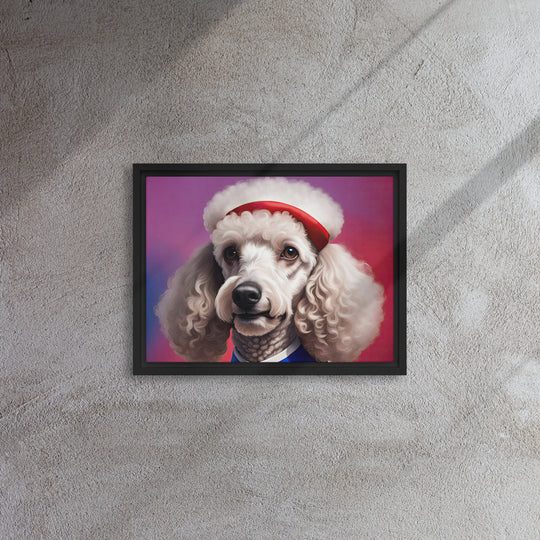 Poodle- Framed canvas